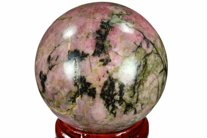 Polished Rhodonite Sphere - India #116165